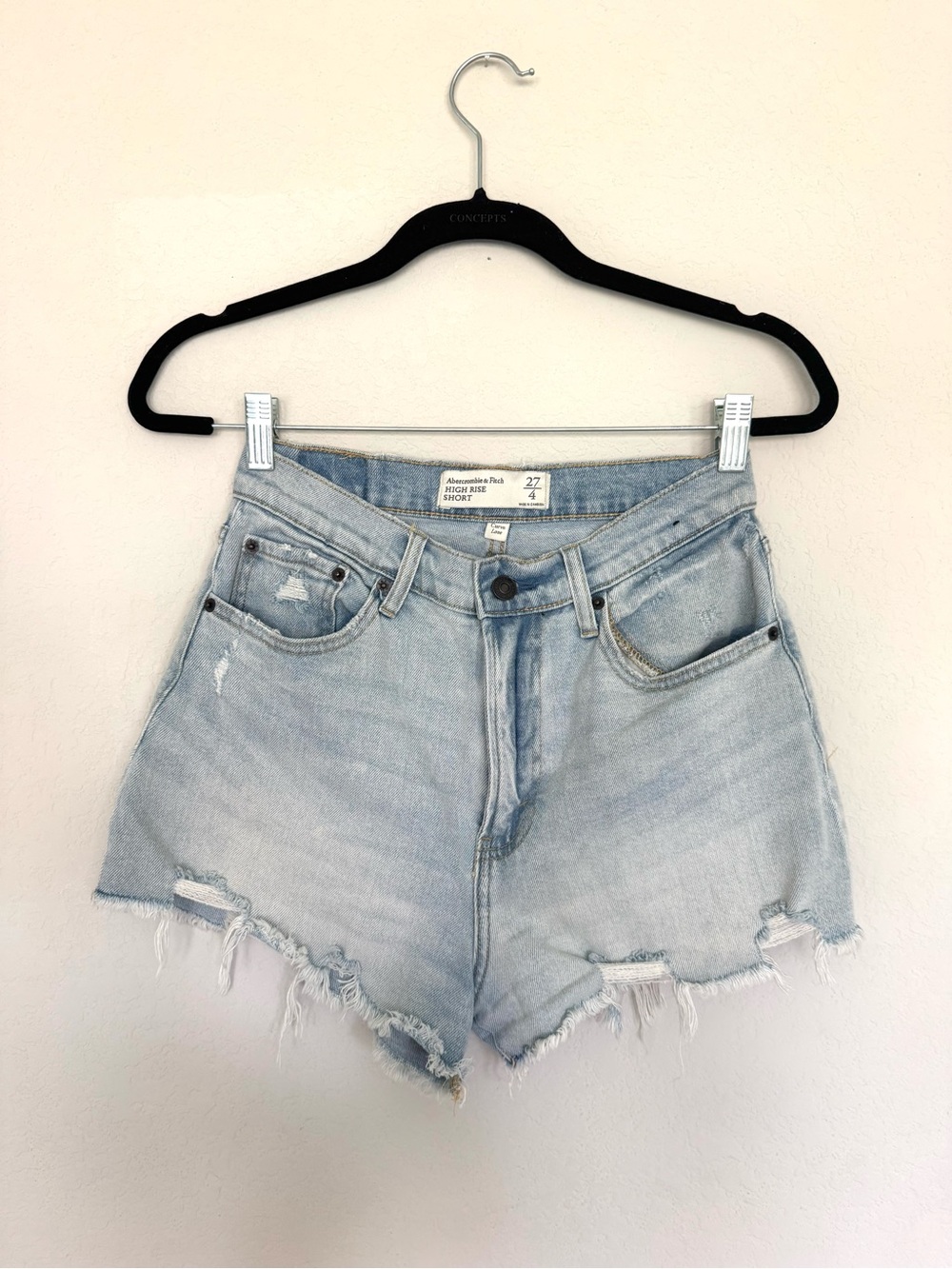 Abercrombie & Fitch High Rise Curve Love Denim Shorts